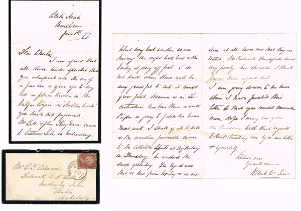Letter and black-edged envelope